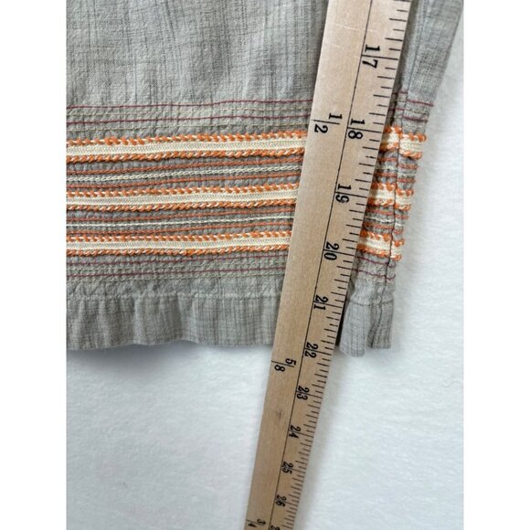 Woolrich Boho embroidered khaki crop pants coastal lagen size 12‎ - Picture 6 of 8